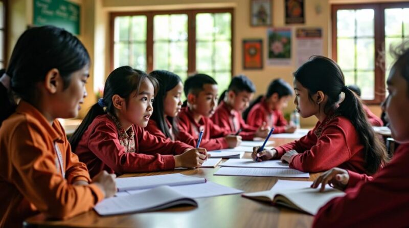 Siswa belajar bersama di kelas Pondok Pesantren.