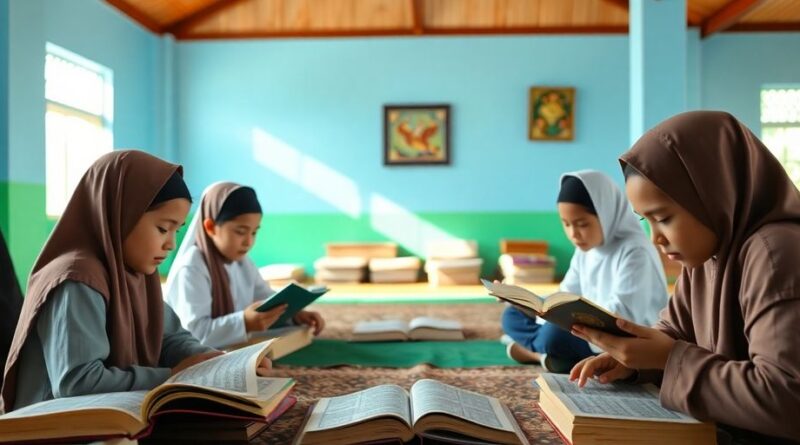 Siswa belajar Al-Qur'an di Pesantren Tahfidz.