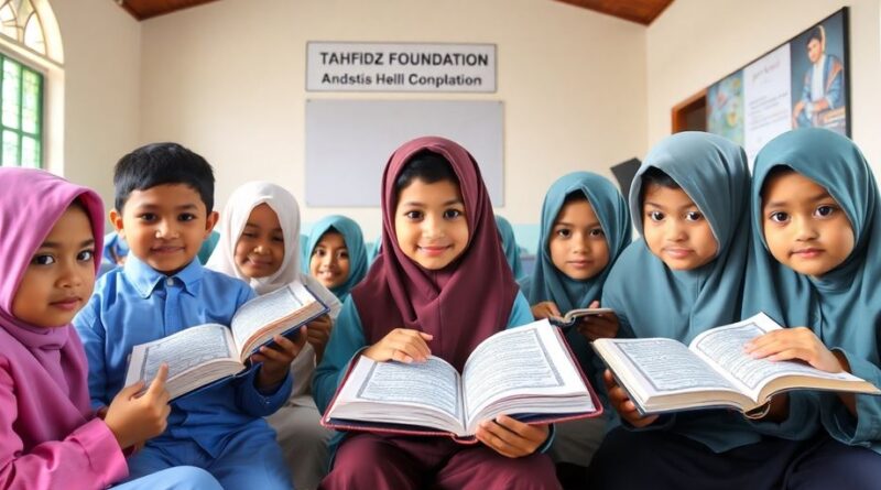 Anak-anak belajar Al-Quran di Yayasan Tahfidz.